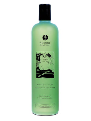 Гель для душу Shunga Shower Gel – Sensual Mint (500 мл)  з рослинними оліями та вітаміном Е | 6716584