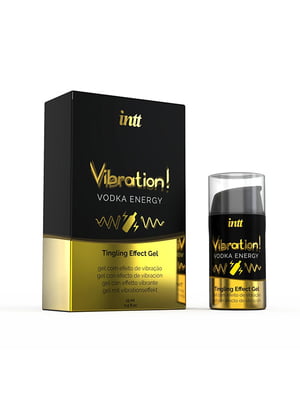 Рідкий вібратор Intt Vibration Vodka (15 мл), густий гель, дуже смачний, діє до 30 хвилин | 6716604
