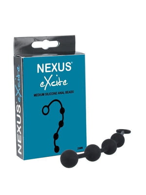Анальні кульки Nexus Excite Medium Anal Beads, силікон, макс. діаметр 2,5 см | 6716715