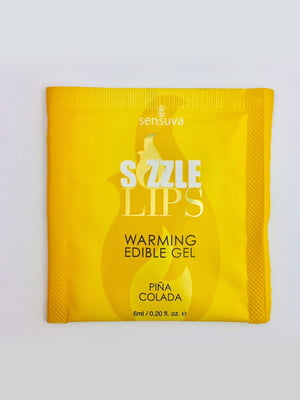 Пробник масажного гелю Sensuva - Sizzle Lips Pina Colada (6 мл) | 6716931