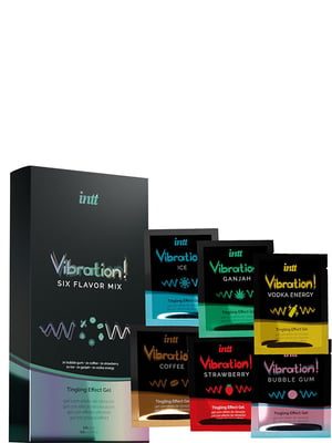 Набір пробників рідкого вібратора Intt Vibration Six Flavor Mix (12 по 5 мл) | 6717287