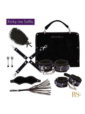 Подарунковий набір для BDSM RIANNE S — Kinky Me Softly Black: 8 предметів для задоволення | 6717344