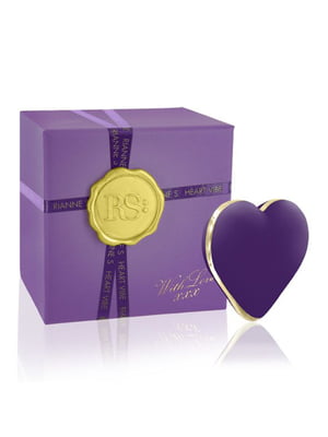 Вібратор-сердечко Rianne S: Heart Vibe Purple, 10 режимів, медичний силікон, подарункове паковання | 6717356