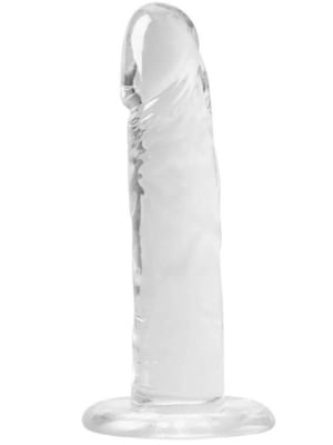 Прозорий фалоімітатор і насадка для страпона Alive Jelly Dildo Speedy, ТПЕ, довжина 17,8 см | 6717436