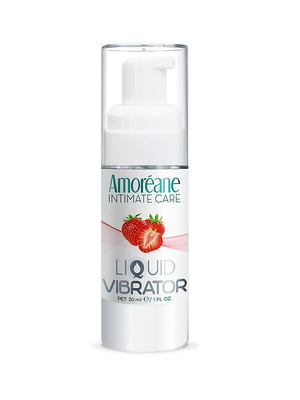 Лубрикант з ефектом вібрації Amoreane Med Liquid Vibrator Strawberry (30 мл) | 6717445