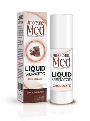 Лубрикант з ефектом вібрації Amoreane Med Liquid Vibrator Chocolate (30 мл) | 6717446