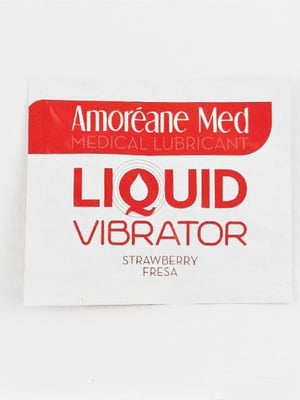 Пробник лубриканта з ефектом вібрації Amoreane Med Liquid Vibrator Strawberry (2 мл) | 6717447