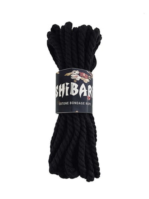 Бавовняна мотузка для шібарі Feral Feelings Shibari Rope, 8 м чорна | 6717453