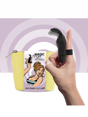 Вібратор на палець FeelzToys Magic Finger Vibrator Black | 6717684