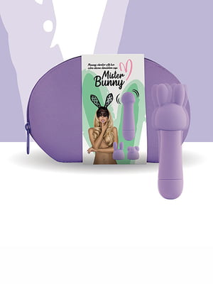 Мінівібратор FeelzToys Magic Bunny Purple з двома насадками | 6717687