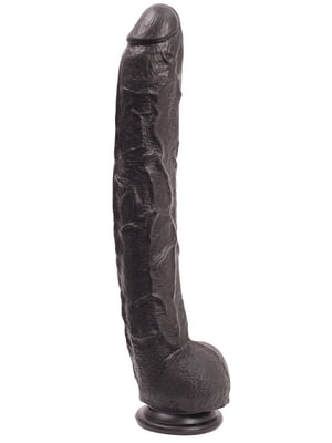 Фалоімітатор Doc Johnson Dick Rambone Cock Black (в ПЕ пакеті!), діаметр 6 см, довжина 42 см, ПВХ | 6717789