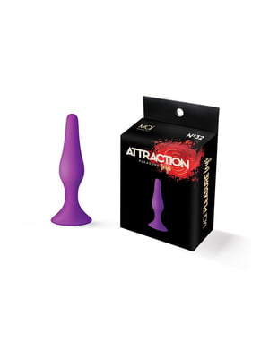 Анальна пробка на присосці MAI Attraction Toys №32 Purple, довжина 10,5 см, діаметр 2,5 см | 6717851