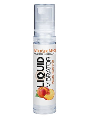 Лубрикант з ефектом вібрації Amoreane Med Liquid Vibrator Peach (10 мл) | 6717968