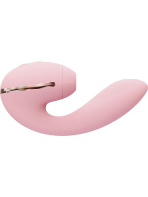 Вакуумний вібратор KISTOY Tina Mini Pink, вагінально-кліторальний | 6718072