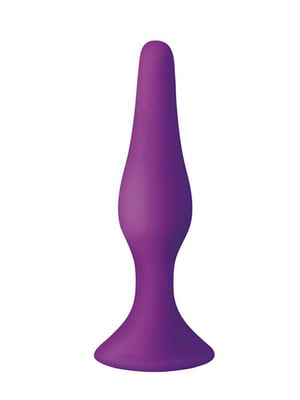 Анальна пробка з присоскою MAI Attraction Toys №34 Purple, довжина 12,5см, діаметр 3,2 см | 6718116