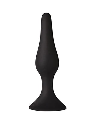 Анальна пробка з присоскою MAI Attraction Toys №34 Black, довжина 12,5см, діаметр 3,2см | 6718117