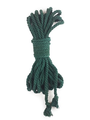 Бавовняна мотузка BDSM 8 метрів, 6 мм, зелений колір | 6718290