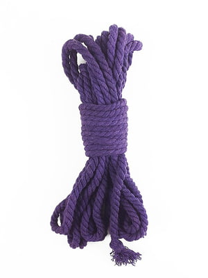 Бавовняна мотузка BDSM 8 метрів, 6 мм, колір лаванда | 6718291
