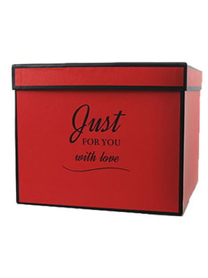 Подарункова коробка Just for you червона, L - 25х22х18 см | 6718366