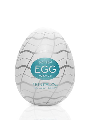 Мастурбатор-яйце Tenga Egg Wavy II з подвійним хвилястим рельєфом | 6718380