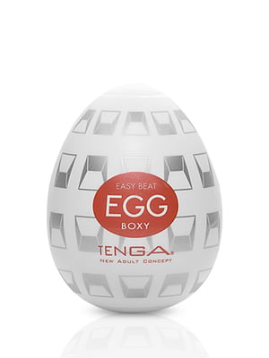 Мастурбатор-яйце Tenga Egg Boxy з геометричним рельєфом | 6718381