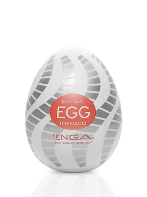Мастурбатор-яйце Tenga Egg Tornado зі спірально-геометричним рельєфом | 6718383