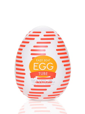 Мастурбатор-яйце Tenga Egg Tube, рельєф з поздовжніми лініями | 6718390