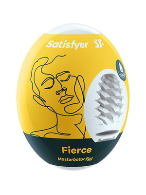 Самозмащувальний мастурбатор-яйце Satisfyer Masturbator Egg Fierce, одноразовий, не потребує змазки | 6718412