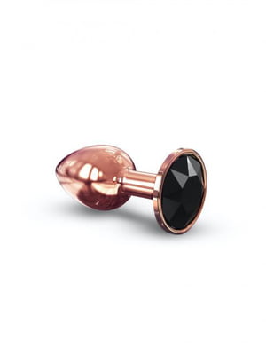 Металева анальна пробка із прикрасою у вигляді кристалу Dorcel - Diamond Plug Rose Gold S | 6718424