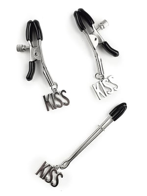 Затискач для сосків та клітора Art of Sex - Nipple and clit clamps KISS | 6718634