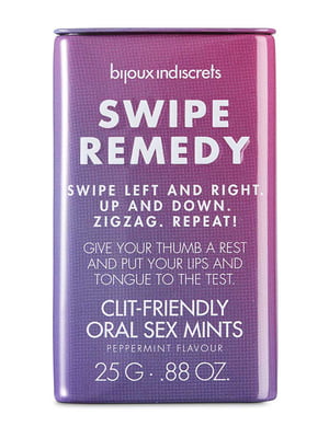 М'ятні цукерки Bijoux Indiscrets Swipe Remedy – clitherapy oral sex mints без цукру, термін 31.08.23 | 6718678