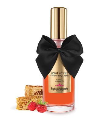 Розігрівальна олія Bijoux Indiscrets Light my Fire – Wild Strawberry&Honey | 6718697