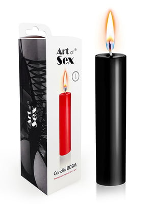Чорна свічка воскова Art of Sex size M 15 см низькотемпературна | 6718710