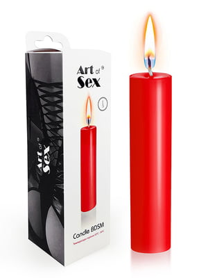 Червона воскова свічка Art of Sex size M 15 см низькотемпературна | 6718711