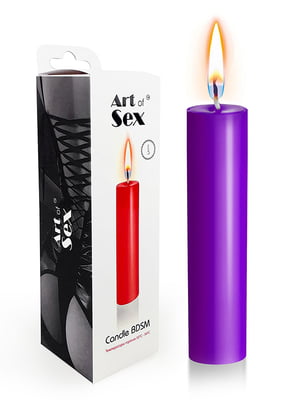 Фиолетовая свеча восковая Art of Sex size M 15 см низкотемпературная | 6718712