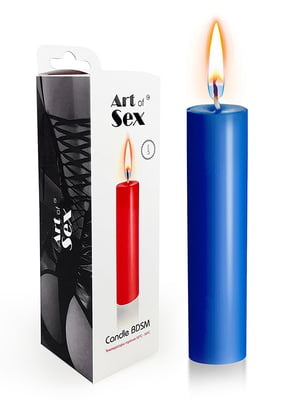 Синя воскова свічка Art of Sex size M 15 см низькотемпературна | 6718713