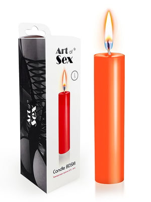Помаранчева воскова свічка Art of Sex size M 15 см низькотемпературна | 6718714