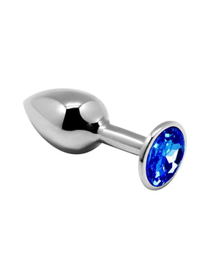 Металева анальна пробка з кристалом Alive Mini Metal Butt Plug Blue S | 6718748