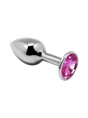 Металева анальна пробка з кристалом Alive Mini Metal Butt Plug Pink S | 6718756