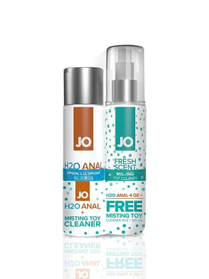 Комплект System JO GWP — ANAL H2O Lubricant 120 мл + Misting Toy Cleaner 120 мл | 6719330