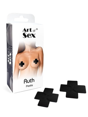 Сексуальні наклейки на груди Art of Sex – Ruth. Чорний | 6719344