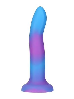 Фалоімітатор, що світиться в темряві, ADDICTION Rave 8″ Glow in the Dark Dildo Blue Purple, 20,3 см | 6719390