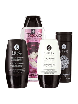 Подарунковий набір Shunga NAUGHTY Cosmetic Kit: змазка та стимулювальні засоби для нього та для неї | 6719427