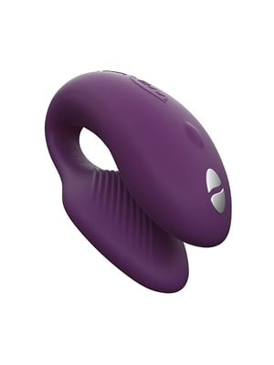 Смарт-вібратор для пар We-Vibe Chorus Purple, сенсорне керування вібраціями стисненням пульта | 6719450