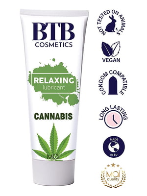 Змазка на гібридній основі BTB Relaxing Lubricant Cannabis (100 мл) | 6719866