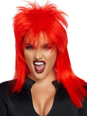 Перука рок-зірки Leg Avenue Unisex rockstar wig Red, унісекс, 53 см | 6720171