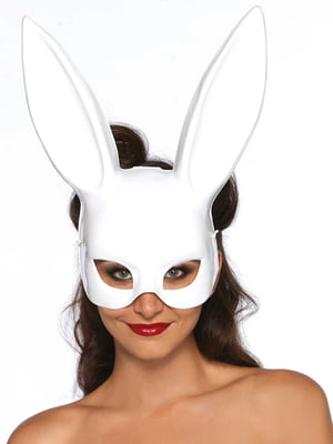 Маска кролика Leg Avenue Masquerade Rabbit Mask White, довгі вушка, на резинці | 6720179