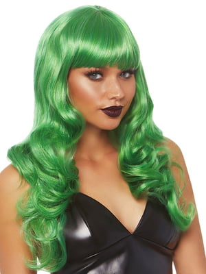 Хвиляста перука Leg Avenue Misfit Long Wavy Wig Green, довга, реалістичний вигляд, 61 см | 6720230