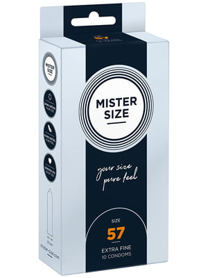 Презервативи Mister Size - pure feel - 57 (10 condoms), товщина 0,05 мм | 6720264