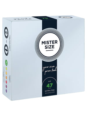 Презервативи Mister Size - pure feel - 47 (36 condoms), товщина 0,05 мм | 6720268